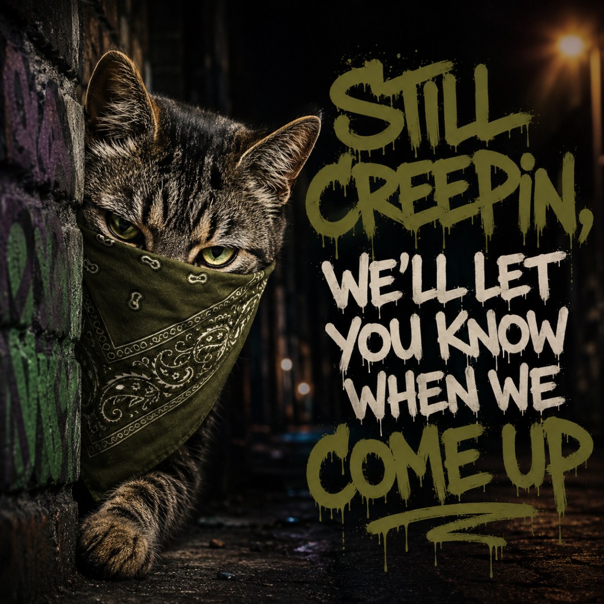 Still creepin — we'll let you know when we come up